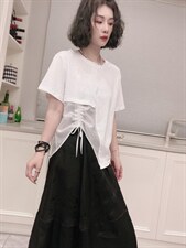 不规则T恤，女装T恤，可纳奇