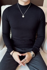 12色纯色毛衣打底衫男秋冬内搭半高领修身针织衫M602特p35，男装针织衫/毛衣，电商D303