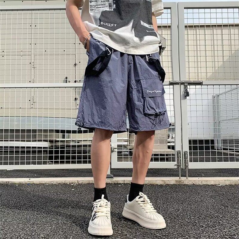 五分裤男女多口袋百搭个性宽松2025夏季ins长裤休闲短裤K6213-P32,男装休闲裤,星座412-3
