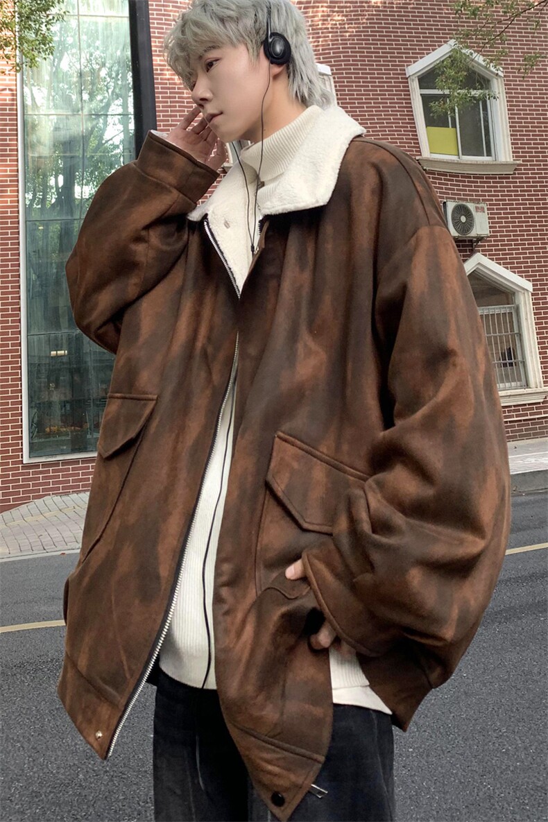 棉衣男冬季新款立领外套羊羔毛棉袄宽松棉服潮M0018P120控158,男装棉衣,电商A157