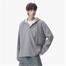 连帽卫衣男春季新款港风宽松华夫格大码长袖套头上衣CH59-P38，男装卫衣，星座214-3