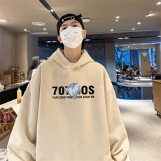特P43控78秋季360G麂皮绒印花宽松休闲连帽卫衣JWY3260，男装卫衣，电商B370