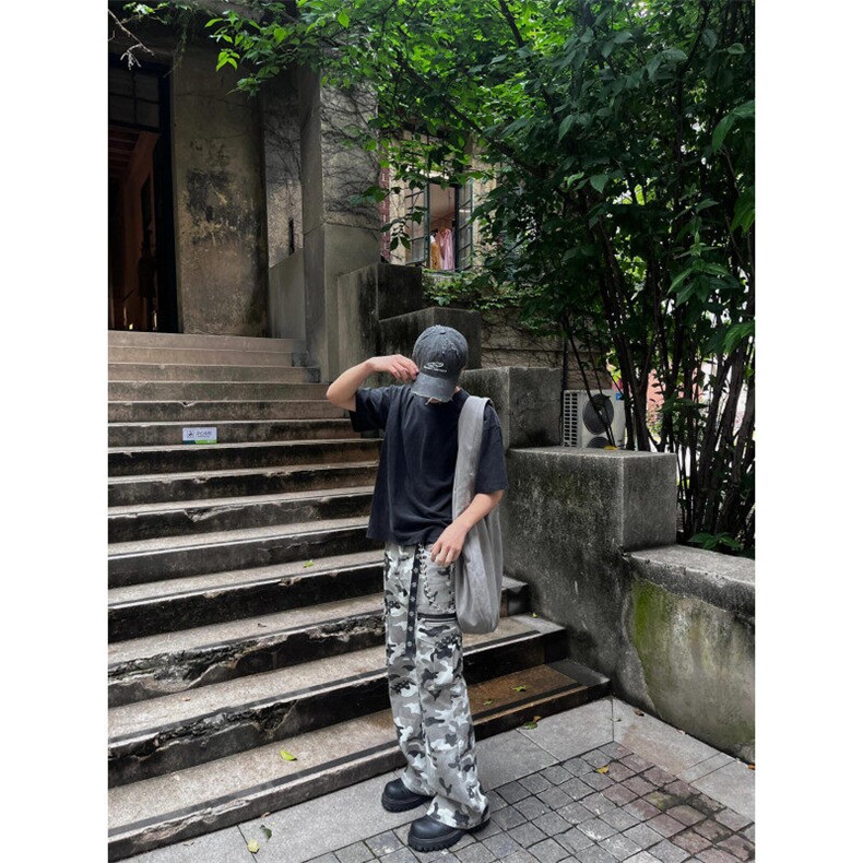 网络图现货美式复古水洗迷彩工装裤男直筒长裤潮RX815-P60,男装工装外套,星座1005-4