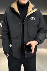 JK1601-P98秋冬加棉加厚休闲商务男士外套新款连帽棉衣，男装棉衣，星座703-1