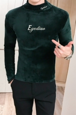 店主风T恤男长袖针织衫外穿网红半高领纯色打底衫A068-XS08-P45，男装T恤，星座419（原A233）