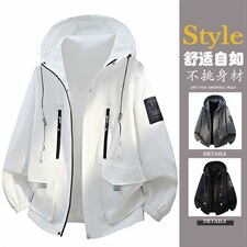 现货春季新款潮牌连帽休闲工装多口袋外套A436-D209夹克-P65，男装夹克，电商A436