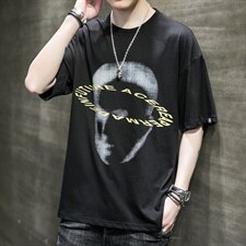 【】A003-HT1058-P30夏装新款素描印花短袖T恤家乐，男装T恤，电商A003