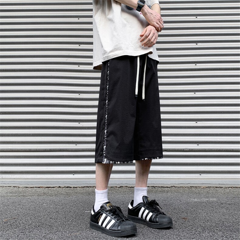 夏季新款潮牌休闲短裤男风宽松七分运动中裤907特P35控68,男装牛仔裤,电商C305A