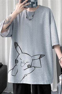 HT73193-P22 华夫格t恤男短袖男大码五分袖  短句风图片