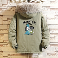 MM48074-P130冬季大毛领衣男士大码加厚袄男服砖墙挂拍，男装棉衣，电商A040A