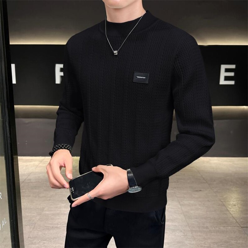 9918冬季套头中领毛衣M-3XL，男装针织衫/毛衣，星座414（原B263）
