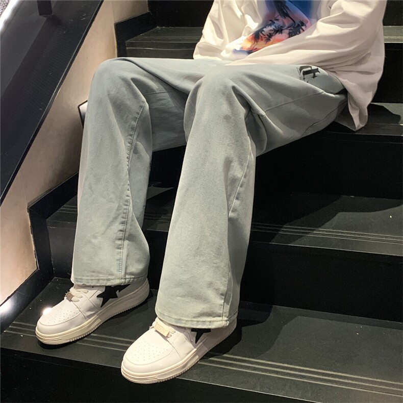 k1013-p50-控68M-5XL美式高阶黄泥拉链宽松大码牛仔裤cityboy,男装牛仔裤,星座116