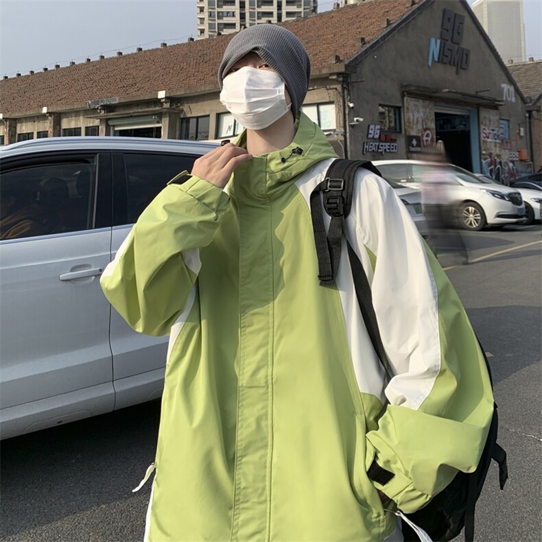 2025冲锋衣夹克外套男撞色防风青少年户外情侣上衣CC15-P58,男装夹克,星座405-3