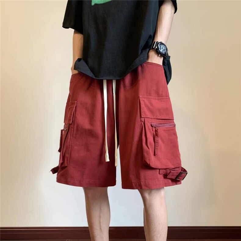 多口袋工装短裤男夏季休闲美式高街机能五分裤 DK07-310B-1 P40图片