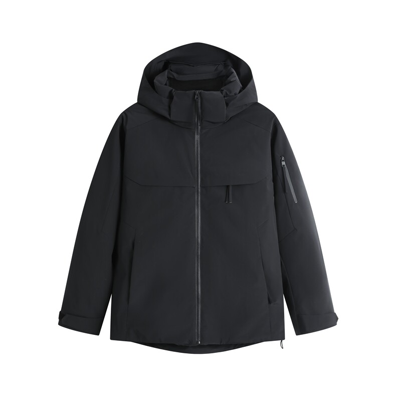 【真正羽绒】90绒带多口袋可拆卸连帽羽绒服LMY65103-P215,男装羽绒服,电商A306
