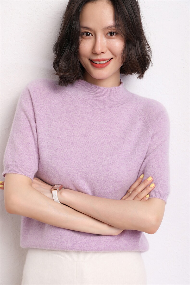 打底衫女显瘦柔软长袖针织衫秋冬新款毛衣,女装羊毛衫,五色羊羊绒