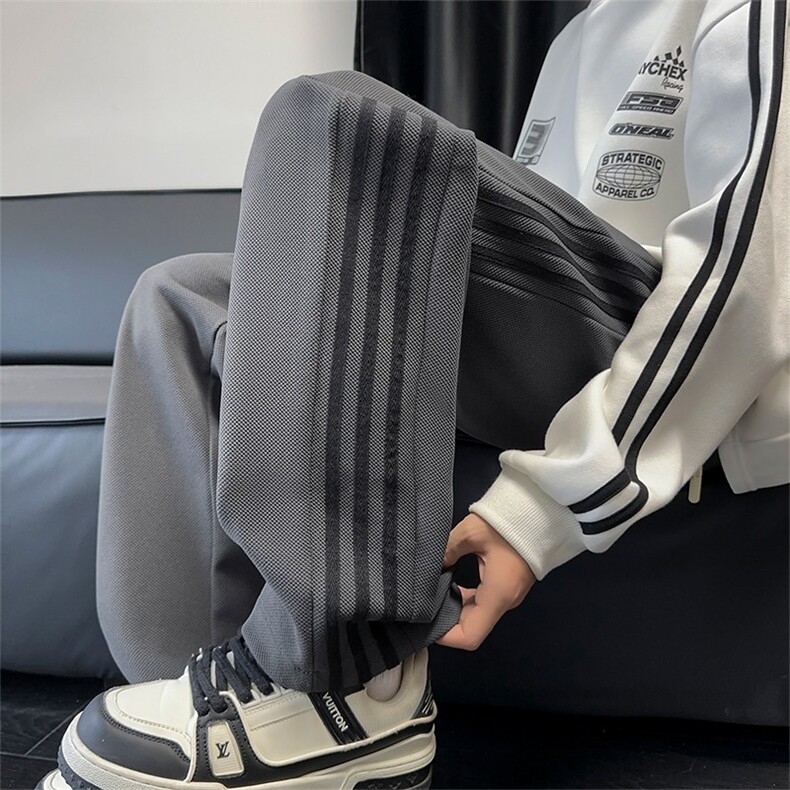 青少年运动裤子男春秋季美式重磅卫裤男孩初高中学生直筒休闲长裤,女装休闲裤,星座1210-1