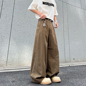 春夏季新款美式复古设计感阔腿裤男女宽松直筒XZ201-KZ021P50