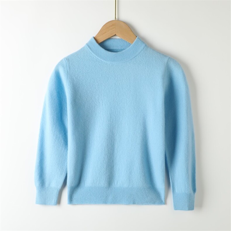 秋冬儿童圆领童装时尚百搭通勤简约休闲，童装儿童羊绒衫，亚东羊绒制品