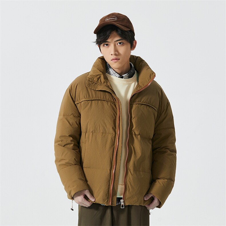 新标90白鸭绒简约休闲立领外套纯色加厚羽绒服ESY0212-P210,男装羽绒服,电商B306