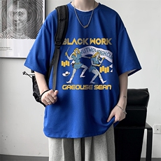 华夫格t恤男短袖男大码五分袖大皂风HT73304-P22，男装T恤，电商A040