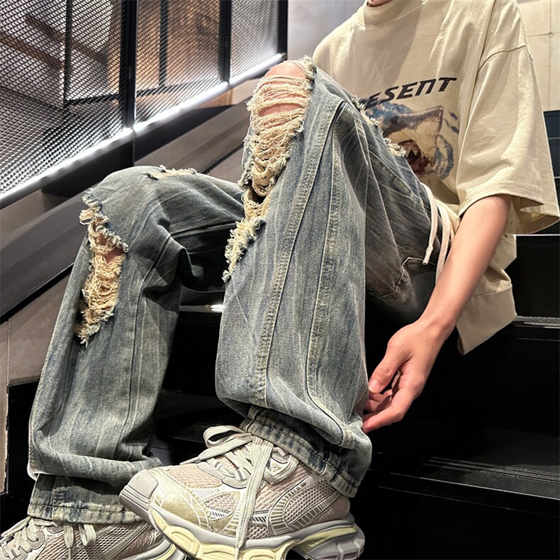 XZ616夏季新款破洞牛仔裤休闲九分裤TY2490P65控78,男装牛仔裤,星座512A（原616）