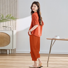 LIGHTMATURE半袖上衣女高端亚麻t恤女宽松短款2025新款白色短袖，女装套装/套裙，3200格调