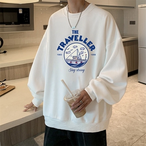 5XL华夫格卫衣男大码胖子圆领长袖t恤 HW76410-P30图片