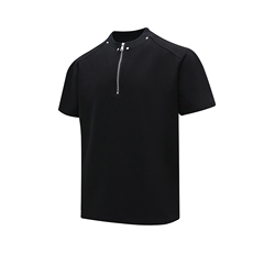 夏季新款港风日系复古半拉链亨利领短袖T恤男XZ213-TX11-P35控58，男装T恤，星座213