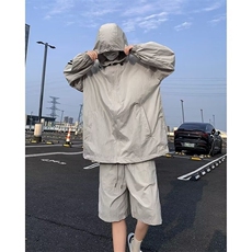 2025日系复古宽松防晒衣男女侧边条纹运动休闲青少年立领外套，男装防晒衣，星座218-1（原230）