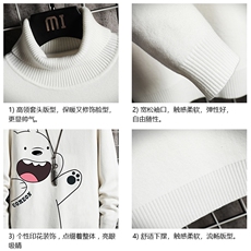 GM45131-P45加绒款-P65高领毛衣男士大码内搭毛线衣男针织衫男，男装针织衫/毛衣，电商A040A