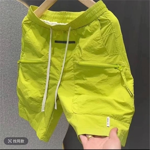 W10058-P35网图现货夏季美式短裤潮牌薄款小众宽松运动休闲裤