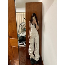 【网图】cleanfit纯白色工装裤男女同款美式多口袋裤子CCGZ04-P55，男装工装外套，星座1007（原301D）