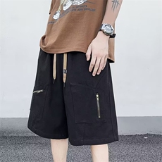 工装短裤男款夏季2023新款设计感小众裤子宽松休闲五分裤2221P38，男装休闲裤，星座410-2