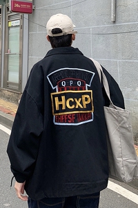 910A-W947秋装新款嘻哈潮流百搭夹克男宽松情侣外套图片