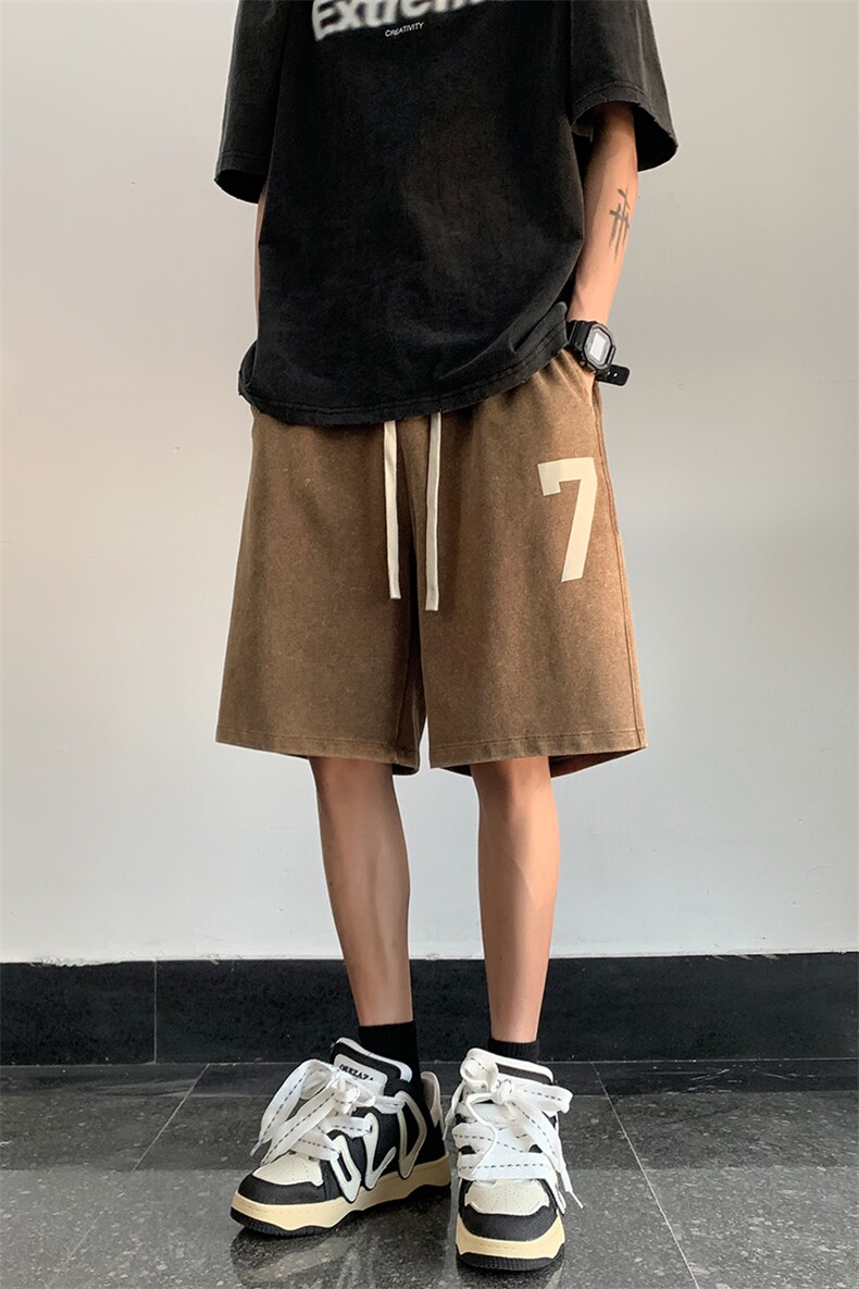 港风重磅320G纯棉水洗做旧休闲裤卫裤A014-DY2327-P45控58,男装休闲裤,电商A014