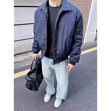 美式飞行员夹克外套男女秋冬季工装棉服棒球服WJ5055-p58夹棉70，男装夹克，星座1008