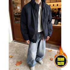 现货美式高街休闲棉衣夹克三防立领纯色户外工装加厚棉服外套，男装夹克，电商A486