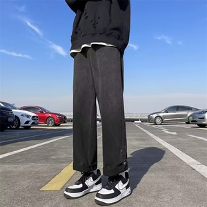 高街牛仔裤阔腿裤子2025新款流行5999 P45图片