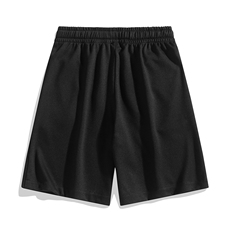 冰氧仿棉短裤男宽松日系白底百搭五分裤运动短裤CK2411-P26控48，男装牛仔裤，星座717