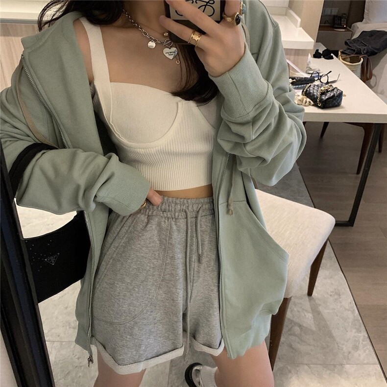 86132ro宽松卫衣开衫，女装卫衣/绒衫，XTZ style