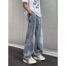 牛仔裤男士韩版潮流高街帅气百搭2024秋季新款ins长裤RK2075-P45，男装牛仔裤，星座412-3