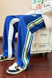 1日系CityBoy风华夫格休闲裤男拖地女中性风直筒男7790特P25控55图片