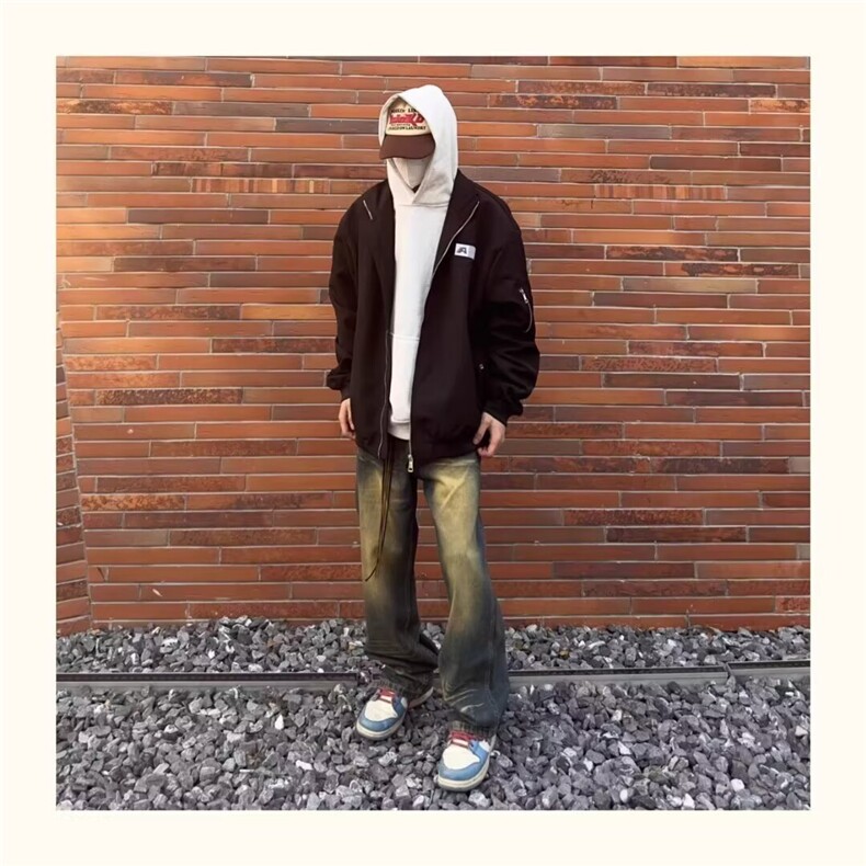 美式棒球服立领飞行员夹克男女棒球小众外套潮春秋JK115-P52,男装夹克,星座208-5