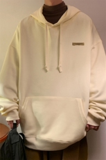 特P42无差价简约纯色舒适连帽贴标男320克重磅高克重华棉卫衣W414，男装卫衣，电商A001-1