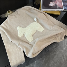 2025时尚百搭通勤简约休闲小马毛巾绣而儿童毛衣，童装卫衣/绒衫，沐策羊绒