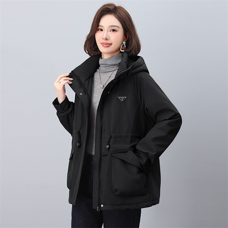 2024年冬季新款时尚休闲加绒加厚派克服,女装派克服,依恋蒂丝