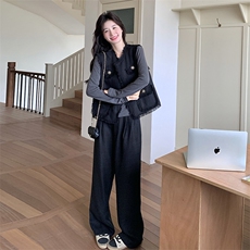 气质一整套穿搭早春时尚套装女2025春新款韩版高级感小香风三件套，女装套装/套裙，2C272