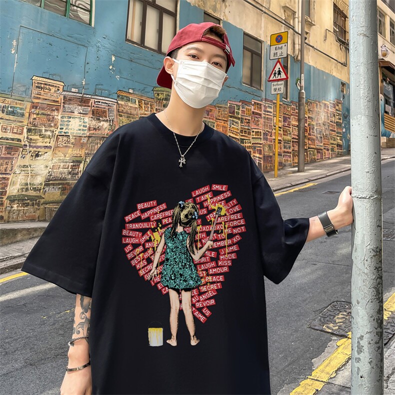 欧美式小女孩创意印花短袖t恤夏高克重半袖体恤XZ514-2-1300-P28,男装T恤,星座514-2(原B239)