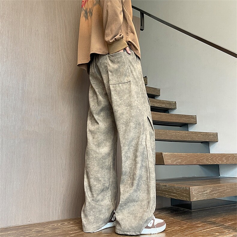 YK86104-P35聚酯纤维秋季上新美式扎染休闲裤直筒男,男装休闲裤,电商A086-1